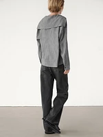 Cotton blend shirt with print detail