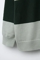 STRIPED KNIT POLO