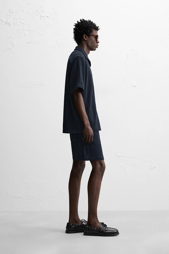 STRIPED JACQUARD SHORTS