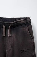 WORN EFFECT PLUSH SHORTS