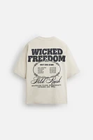 WASHED PRINT T-SHIRT