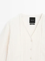 Cotton blend blouse with embroidery