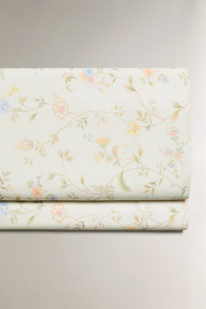 DRAP PLAT IMPRIMÉ FLORAL