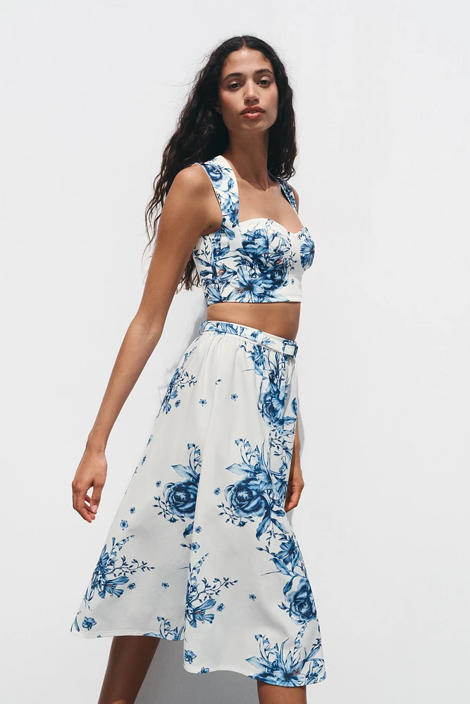 PRINTED CROP TOP