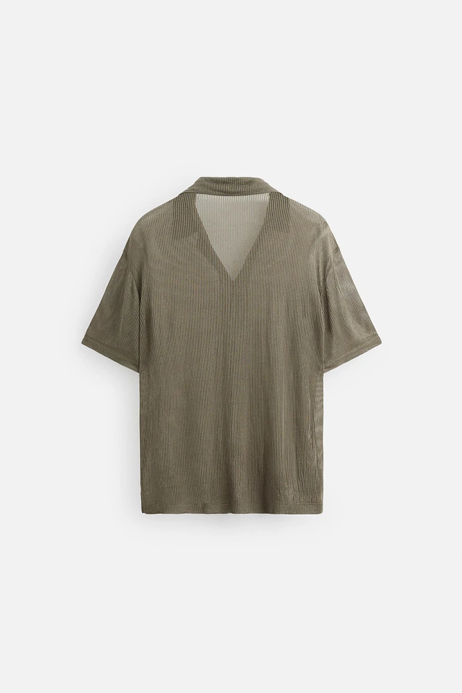CHEMISE STRUCTURE SEMI-TRANSPARENTE