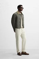 CONTRASTING COLLAR JACKET