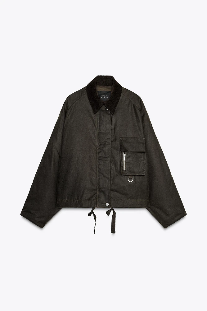CORDUROY COLLAR WAXED JACKET ZW COLLECTION