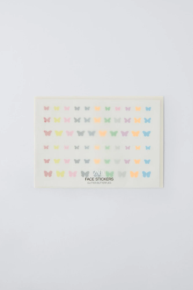 GLITTER BUTTERFLIES ZARA FACE STICKERS