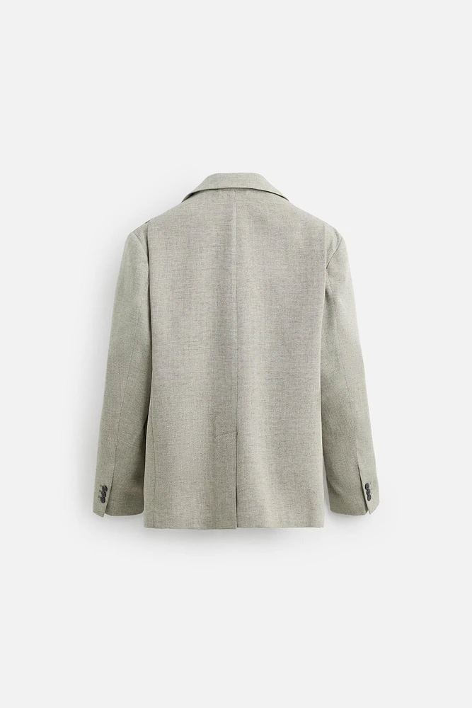 VESTE DE COSTUME STRUCTURÉE AVEC LIN