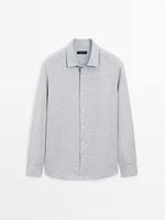 Chemise regular fit chinée
