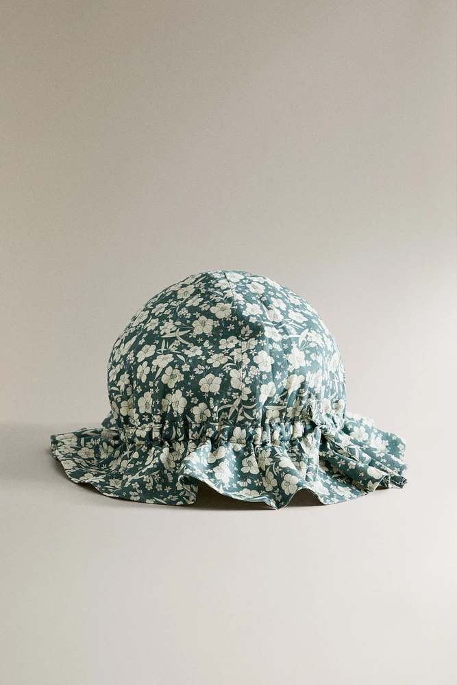 CHILDREN’S TROPICAL FLORAL BEACH HAT
