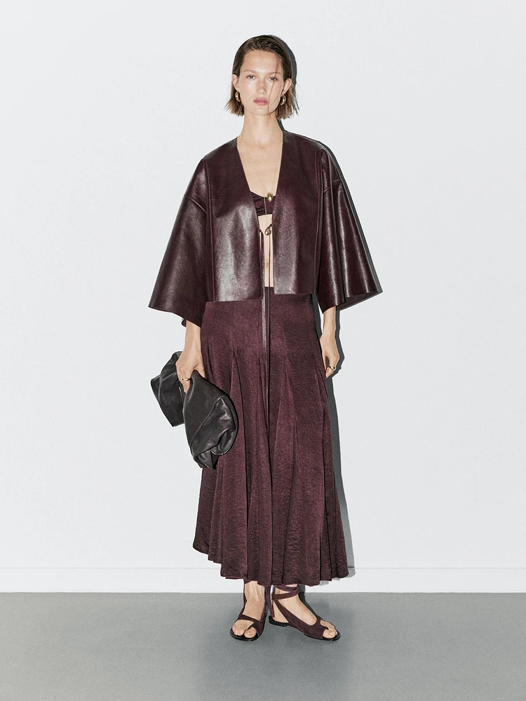 Kimono col V cuir nappa - STUDIO