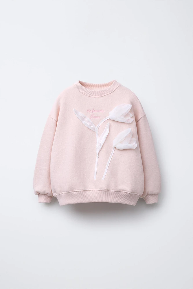 ORGANZA TULIP SWEATSHIRT
