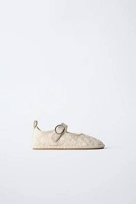 EMBROIDERED BALLET FLATS