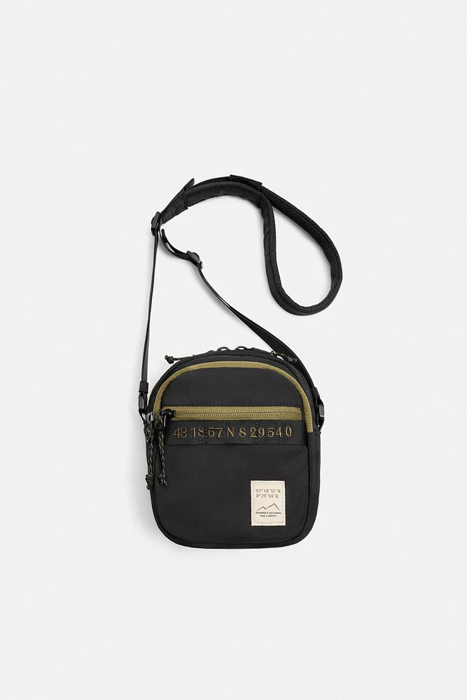 CONTRAST TECHNICAL CROSSBODY BAG