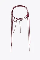 RAS-DE-COU CHOKER DOUBLE CUIR FLEUR