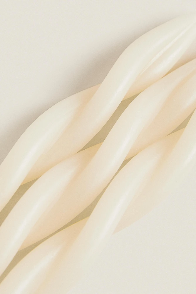 SET OF DECORATIVE SPIRAL TAPER CANDLES (SET OF 3)