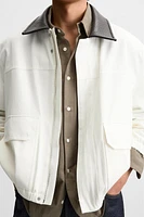 CONTRASTING COLLAR JACKET
