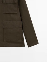 100% linen jacket with pockets