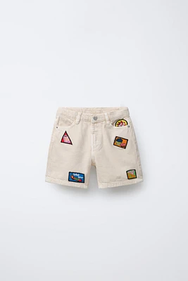 TWILL PATCH SHORTS