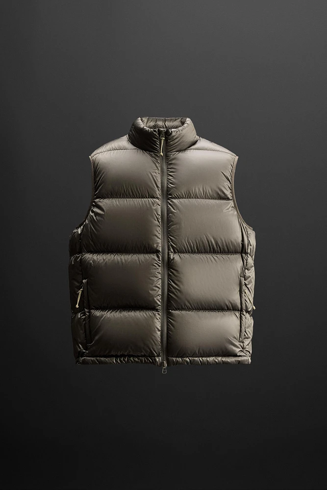 100% FEATHER FILL PUFFER VEST