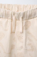 LINEN PATCH SHORTS