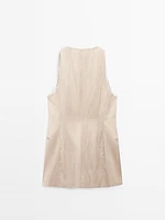 Fitted waistcoat with rhinestone buttons