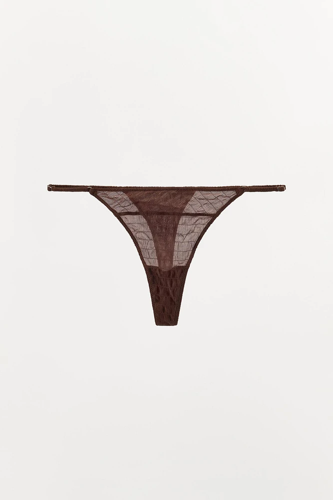 STRUCTURED SILK THONG LIMITED EDITION