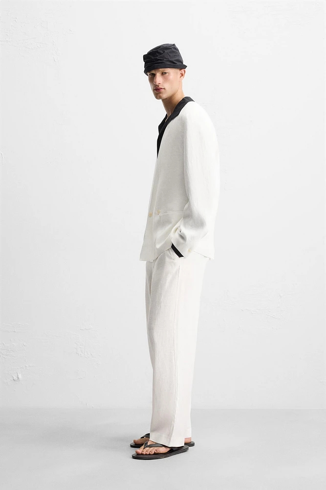 PANTALON DE COSTUME 100 % LIN