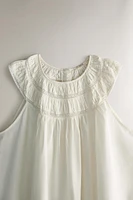 CHEMISE DE NUIT FRONCÉE ET DENTELLE