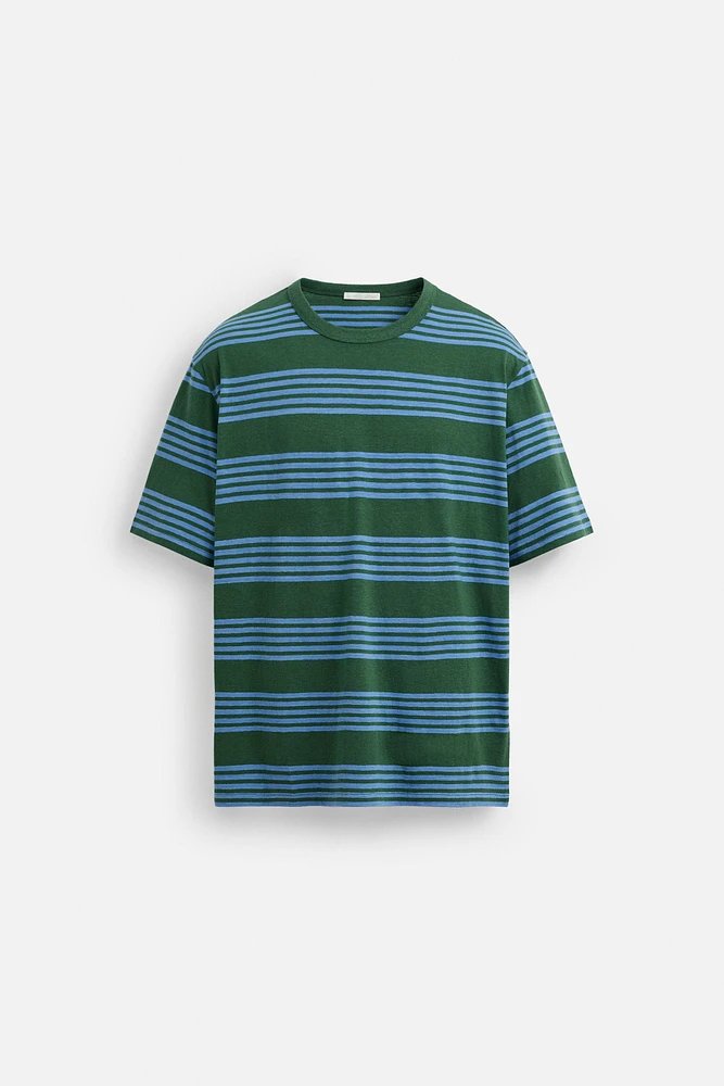 STRIPED JACQUARD T-SHIRT