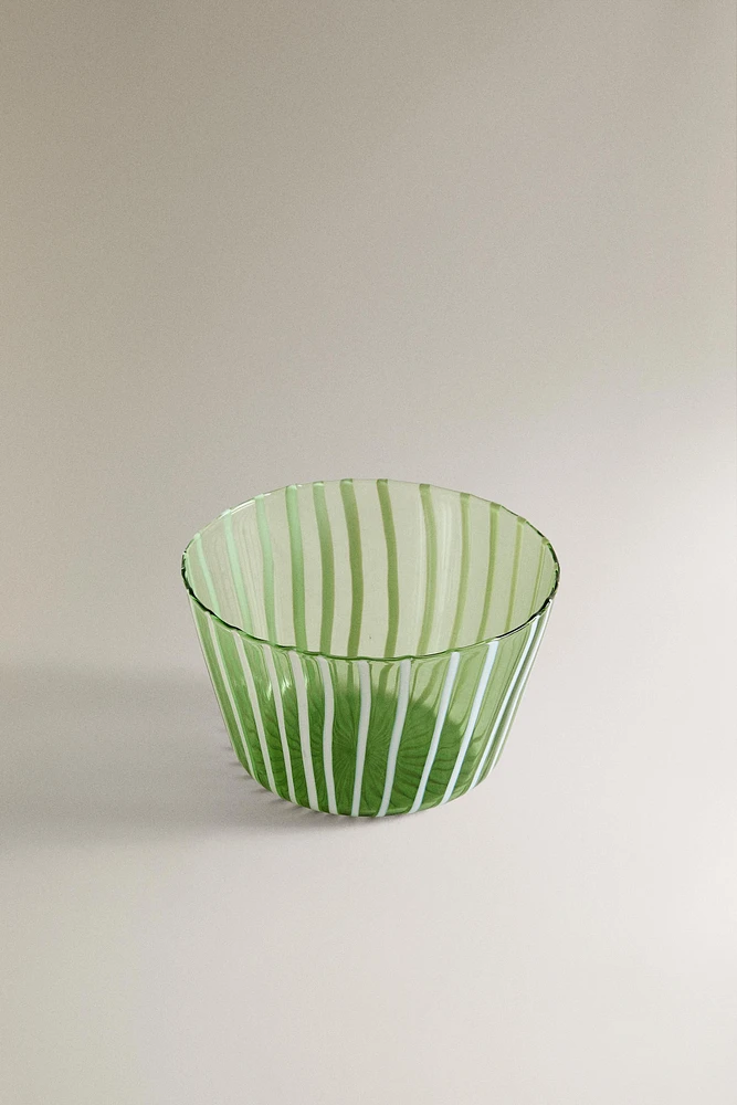 STRIPED BOROSILICATE GLASS BOWL