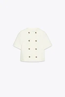SHORT SLEEVE DOUBLE-BREASTED BLAZER