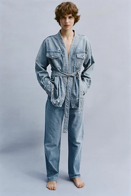 HI-RISE RIPPED MOM FIT JEANS