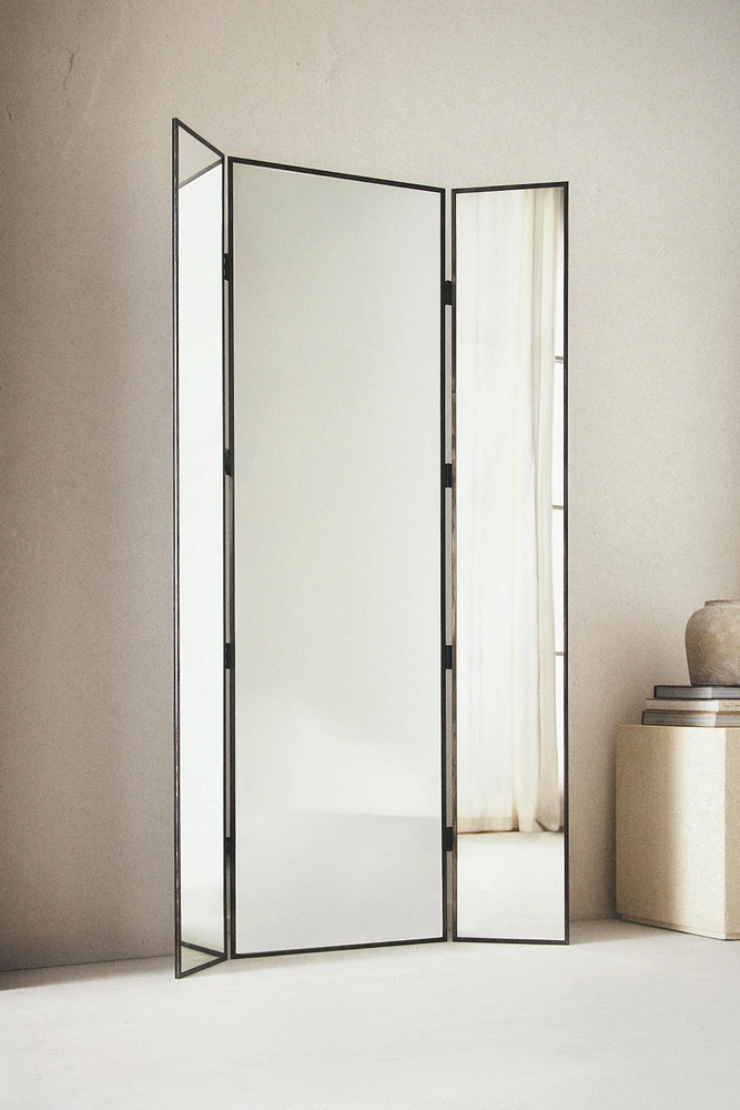 TRIPTYCH METAL MIRROR