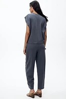WASHED PLEATED PANTS