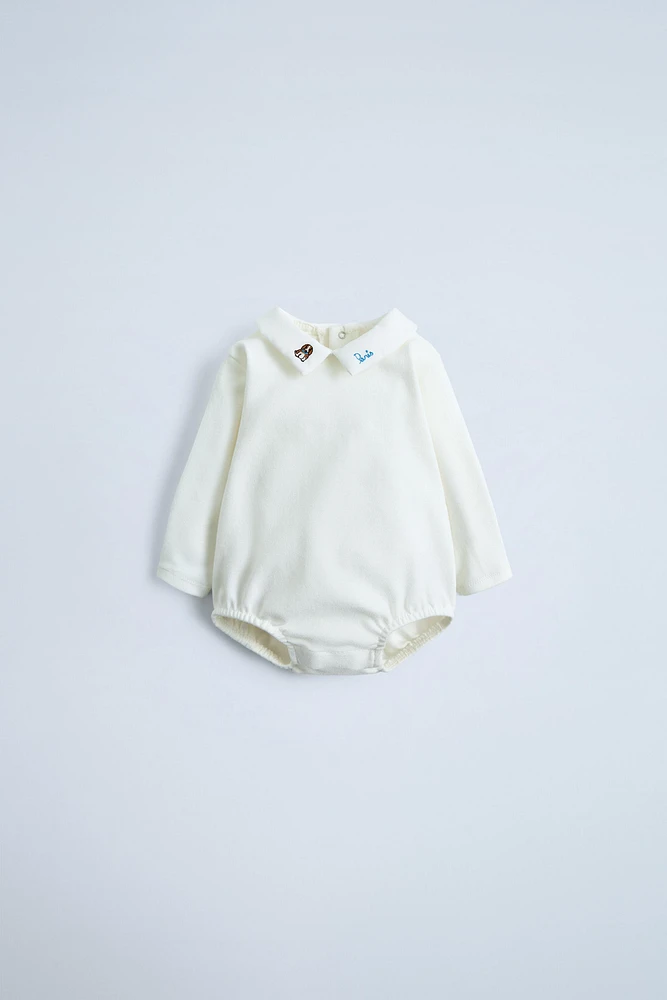 BODY MOLLETON BRODERIES COL COMBINÉ