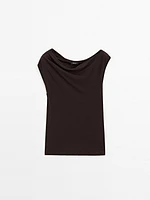 Top asymétrique 100 % coton