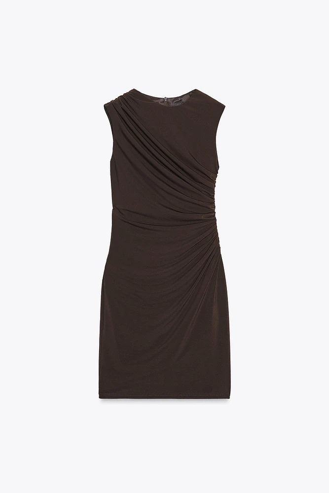DRAPED MINI DRESS