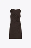 DRAPED MINI DRESS