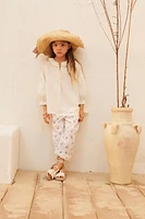 LIMITED EDITION RUFFLE TRIM STRIPED SHIRT