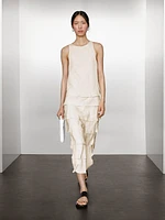 Robe longue fluide à volants