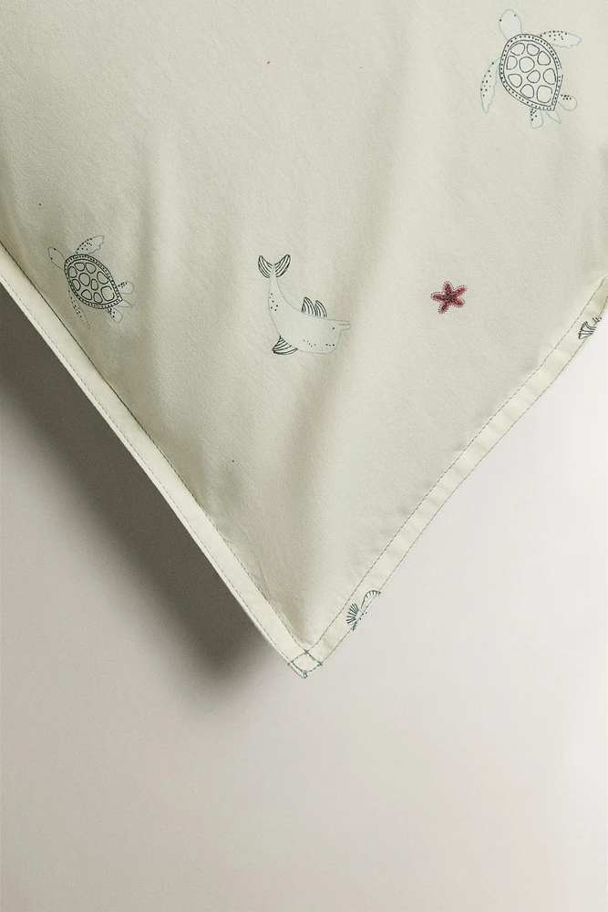 TAIE D’OREILLER ENFANT IMPRIMÉ MARIN