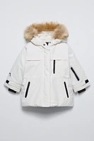 WATER REPELLENT AND WINDPROOF FAUX FUR HOOD SNOW JACKET SKI COLLECTION