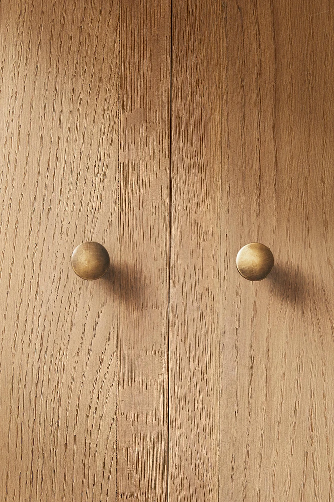 SET OF ROUND BRASS KNOBS (SET OF 2)