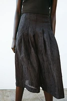 PLEATED ORGANZA CULOTTES