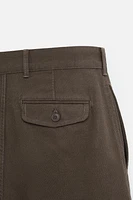 BERMUDA REGULAR FIT À PLIS