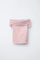 T-SHIRT ÉPAULES DÉNUDÉES RAYURES