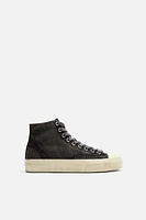 FABRIC HIGH-TOP SNEAKERS