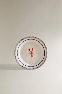 ASSIETTE À PAIN GRÈS POISSON